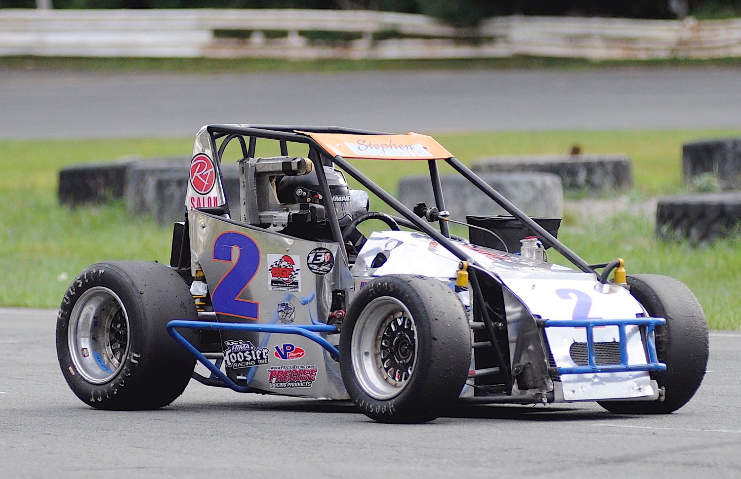 Headed to the record books. Steve Nederostek in the “Silver Bullet” took “gold” in the modern TQ midget feature, narrowly edging second-place finisher Tyler Wagner and Chris Hirt, who came in third at the checkered flag.